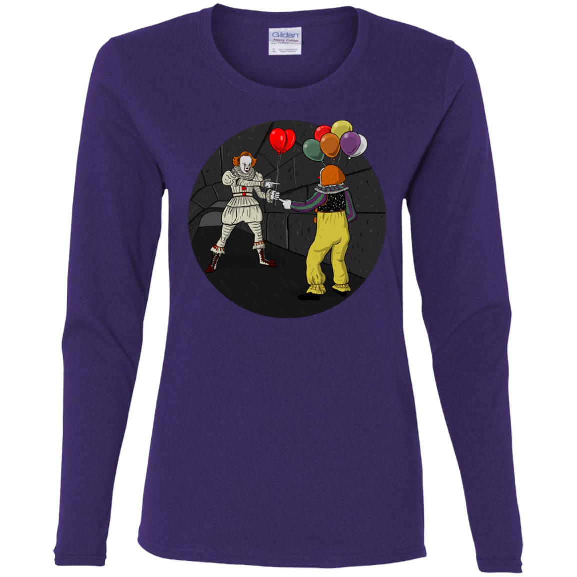 T-Shirts Purple / S 2 Pennywise Women's Long Sleeve T-Shirt