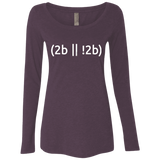 2b Or Not 2b Women's Triblend Long Sleeve Shirt