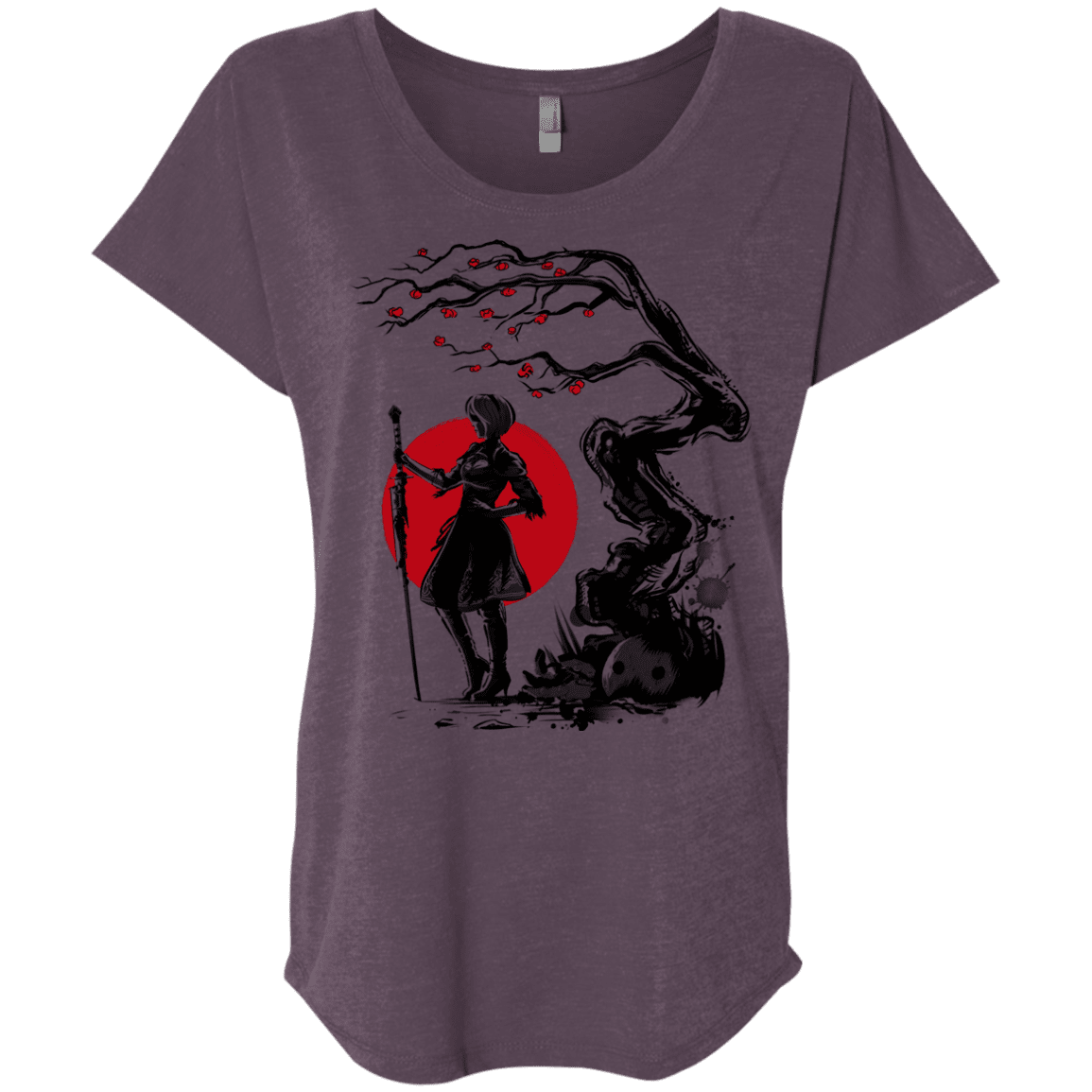 T-Shirts Vintage Purple / X-Small 2B Under the Sun Triblend Dolman Sleeve