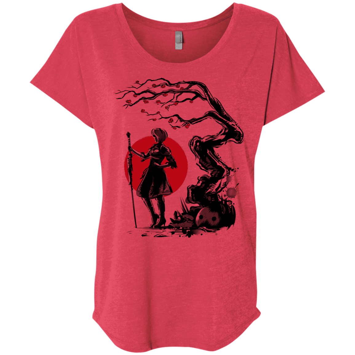 T-Shirts Vintage Red / X-Small 2B Under the Sun Triblend Dolman Sleeve