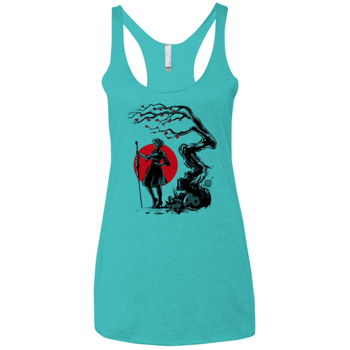 T-Shirts Tahiti Blue / X-Small 2B Under the Sun Women's Triblend Racerback Tank