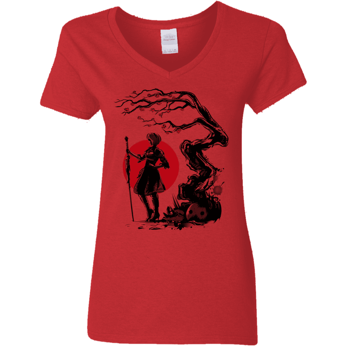 T-Shirts Red / S 2B Under the Sun Women's V-Neck T-Shirt