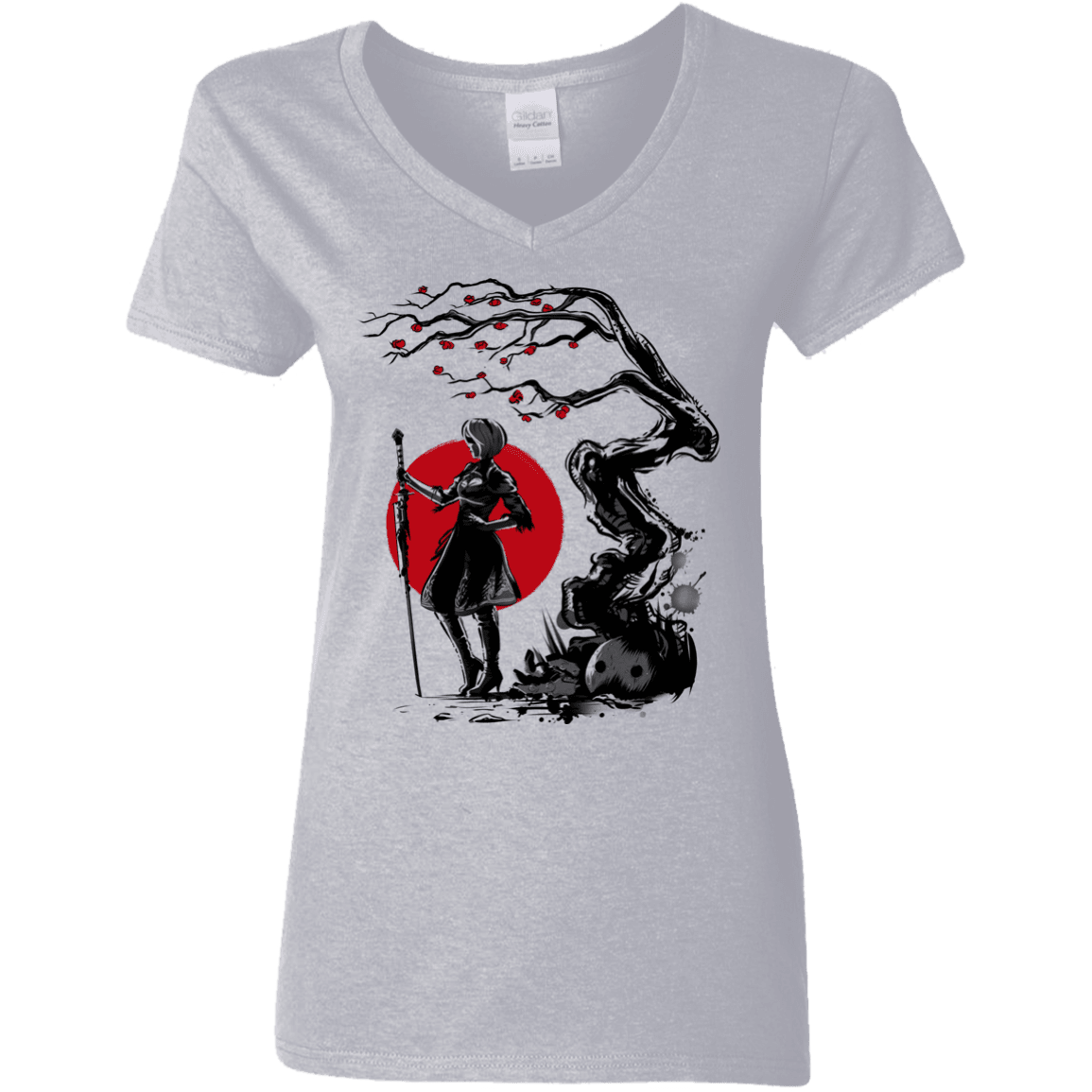 T-Shirts Sport Grey / S 2B Under the Sun Women's V-Neck T-Shirt