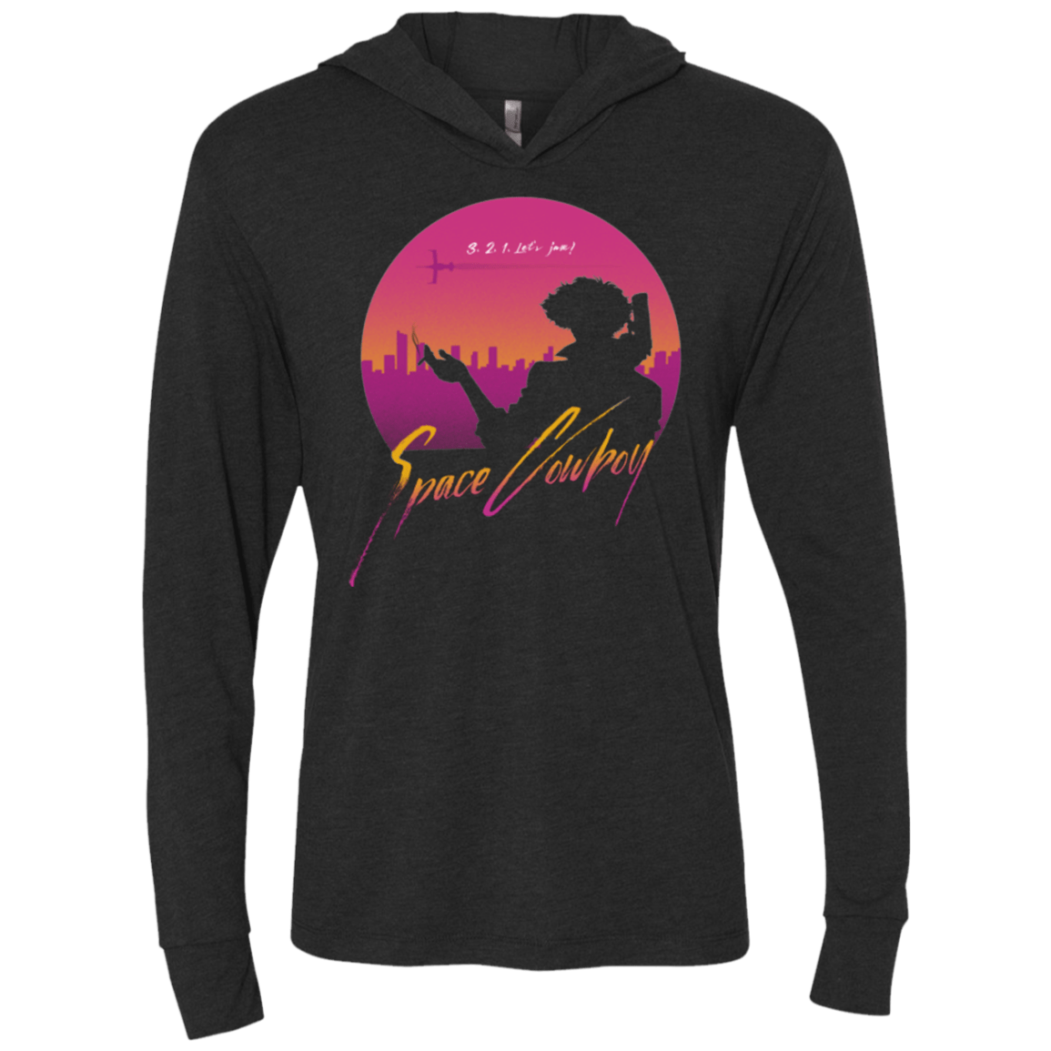 T-Shirts Vintage Black / X-Small 3, 2, 1, Let's jam! Triblend Long Sleeve Hoodie Tee