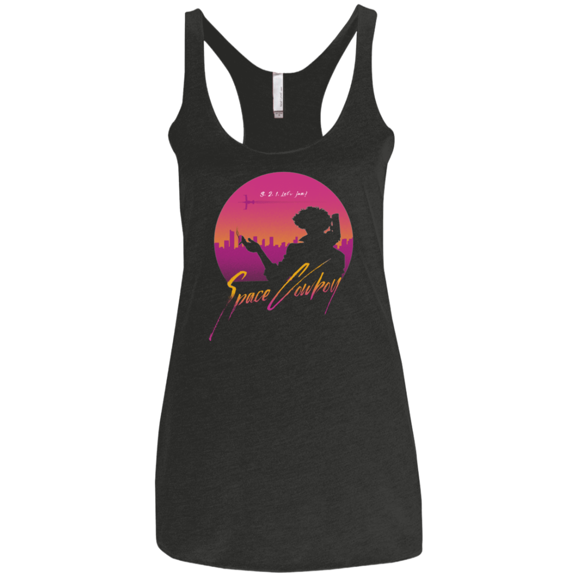 T-Shirts Vintage Black / X-Small 3, 2, 1, Let's jam! Women's Triblend Racerback Tank