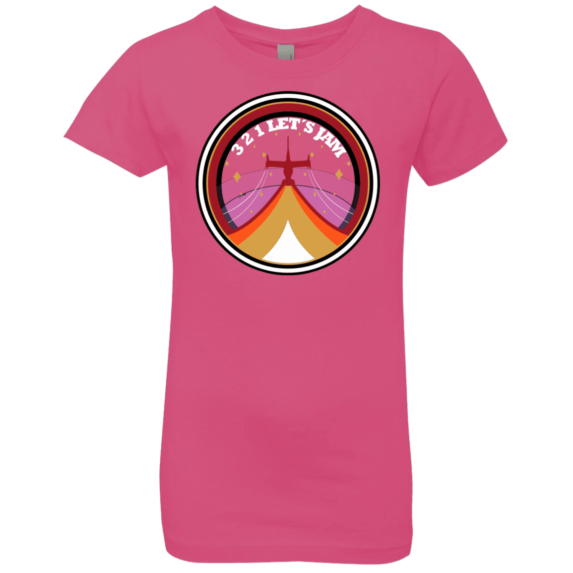 T-Shirts Hot Pink / YXS 3 2 1 Lets Jam Girls Premium T-Shirt