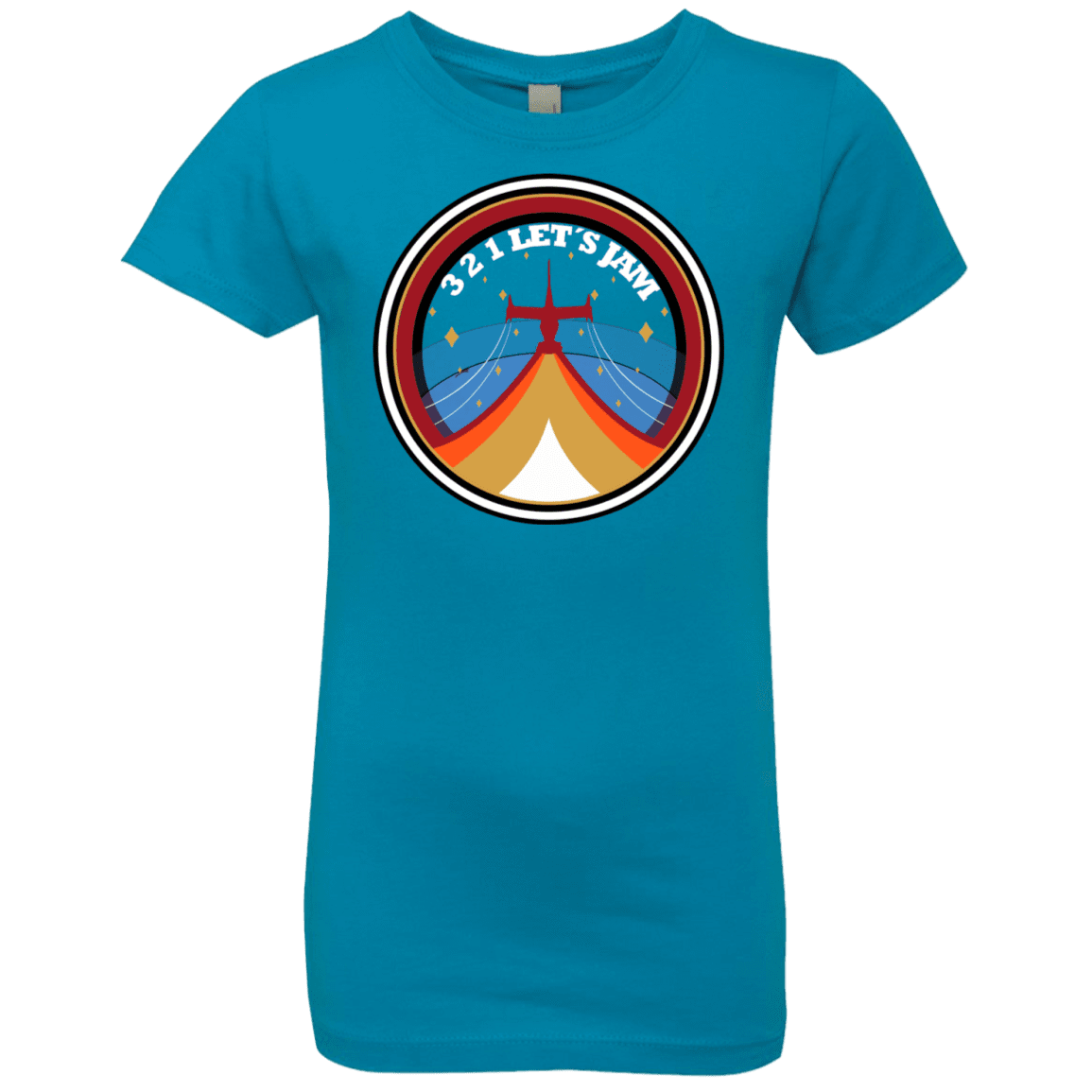 T-Shirts Turquoise / YXS 3 2 1 Lets Jam Girls Premium T-Shirt