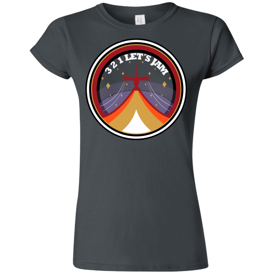 T-Shirts Charcoal / S 3 2 1 Lets Jam Junior Slimmer-Fit T-Shirt