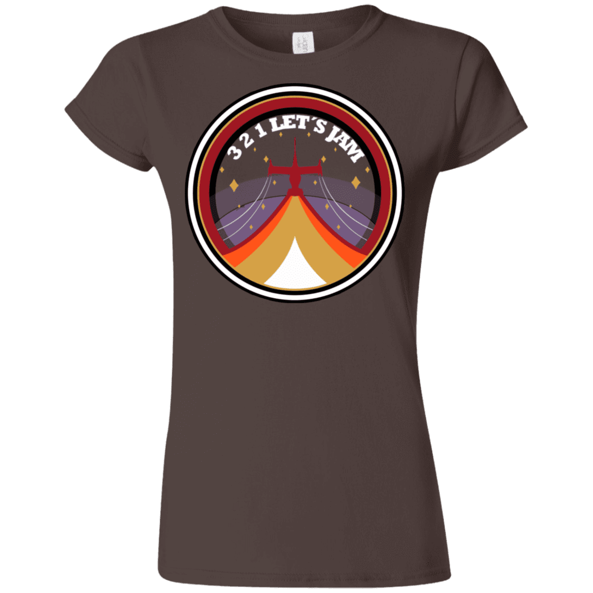 T-Shirts Dark Chocolate / S 3 2 1 Lets Jam Junior Slimmer-Fit T-Shirt