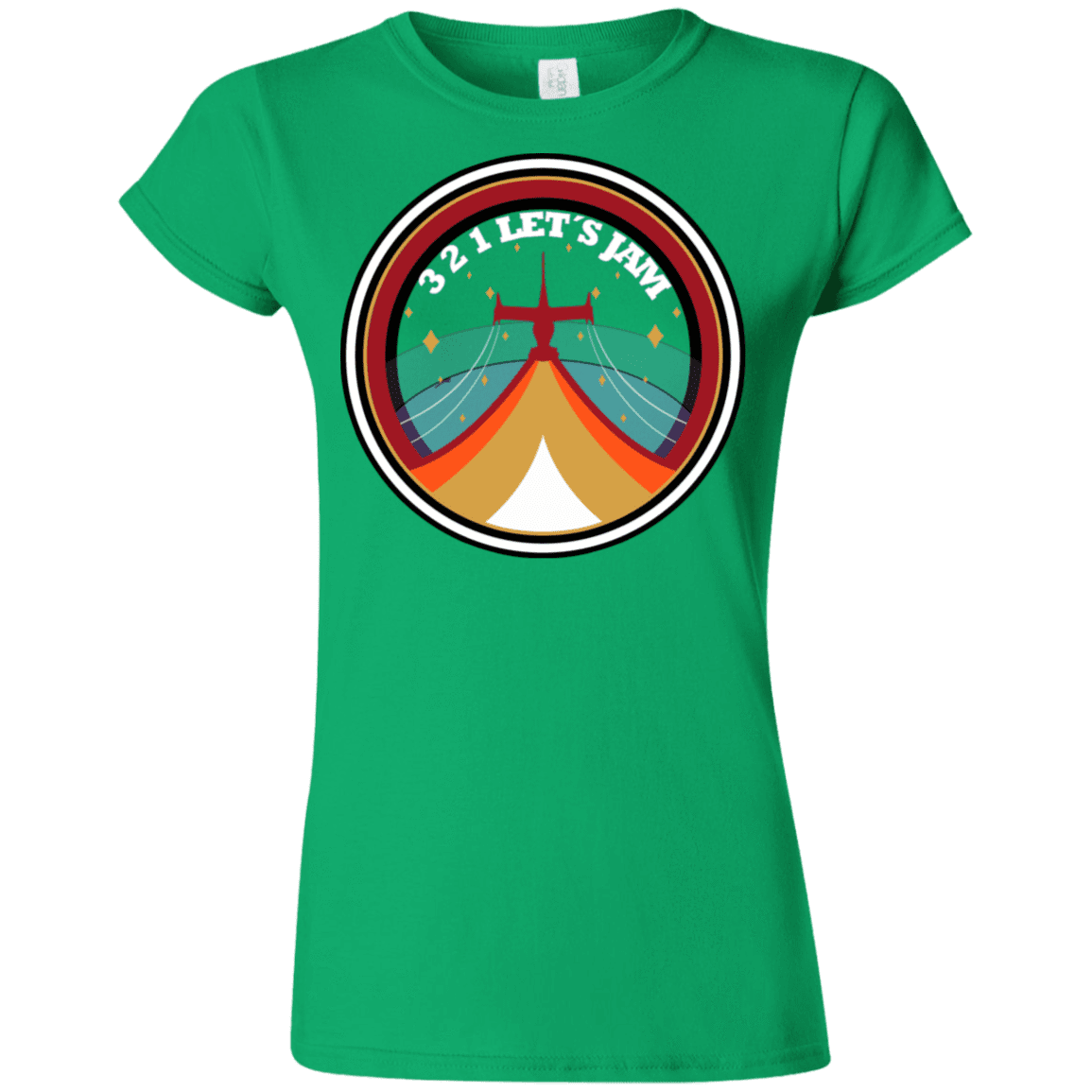 T-Shirts Irish Green / S 3 2 1 Lets Jam Junior Slimmer-Fit T-Shirt