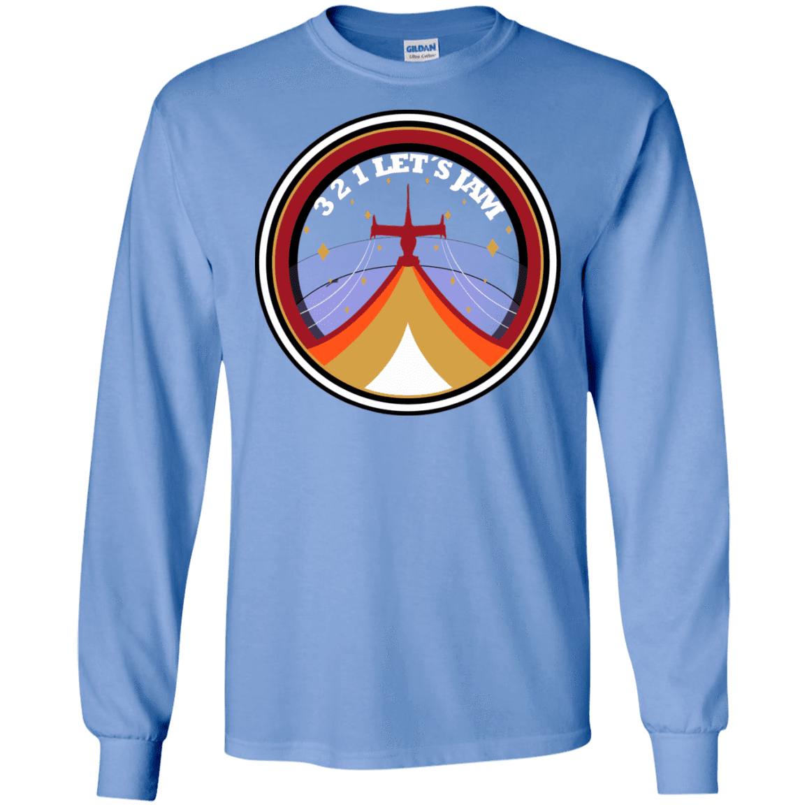 T-Shirts Carolina Blue / S 3 2 1 Lets Jam Men's Long Sleeve T-Shirt