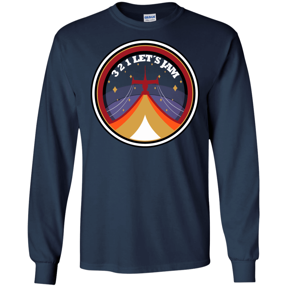 T-Shirts Navy / S 3 2 1 Lets Jam Men's Long Sleeve T-Shirt