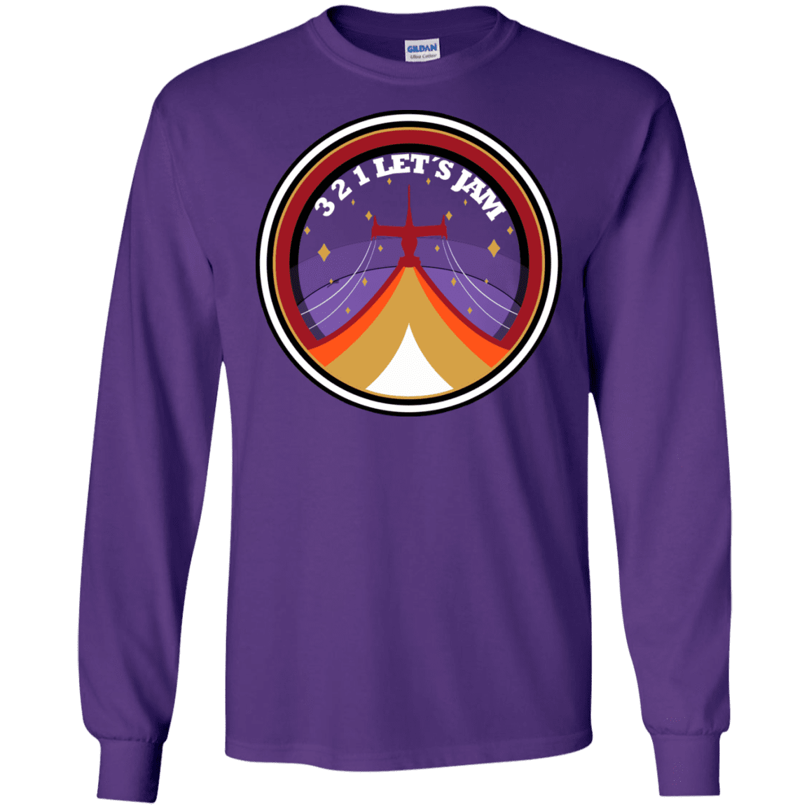 T-Shirts Purple / S 3 2 1 Lets Jam Men's Long Sleeve T-Shirt