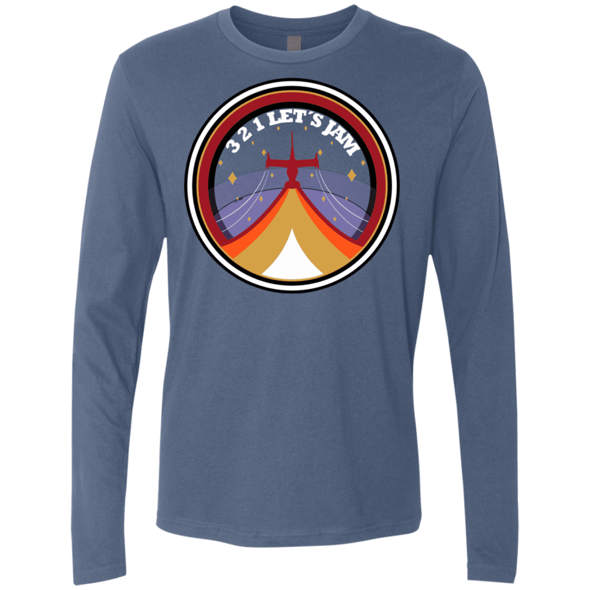 T-Shirts Indigo / S 3 2 1 Lets Jam Men's Premium Long Sleeve
