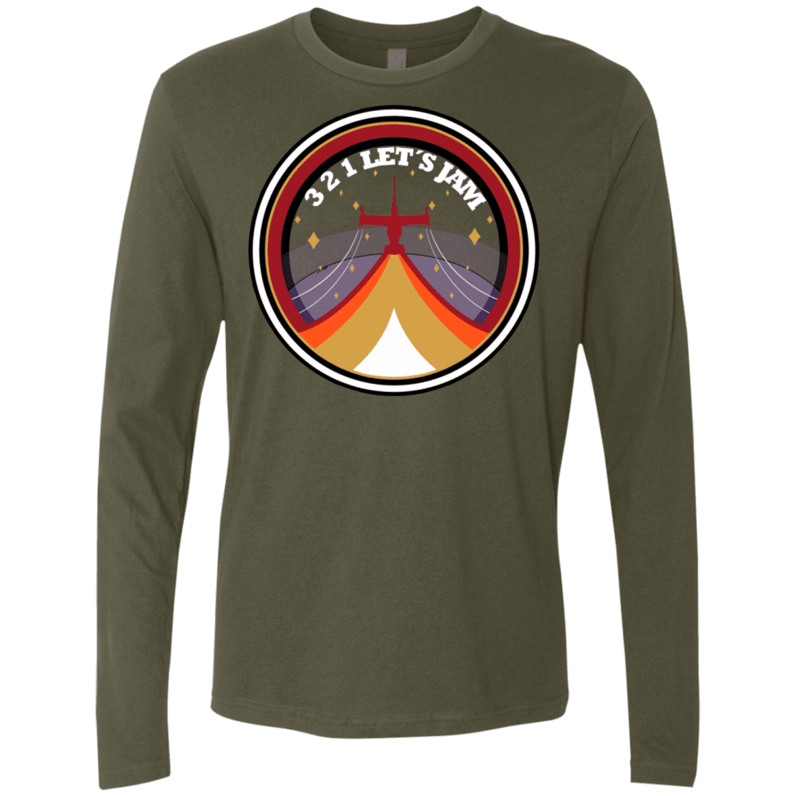 T-Shirts Military Green / S 3 2 1 Lets Jam Men's Premium Long Sleeve