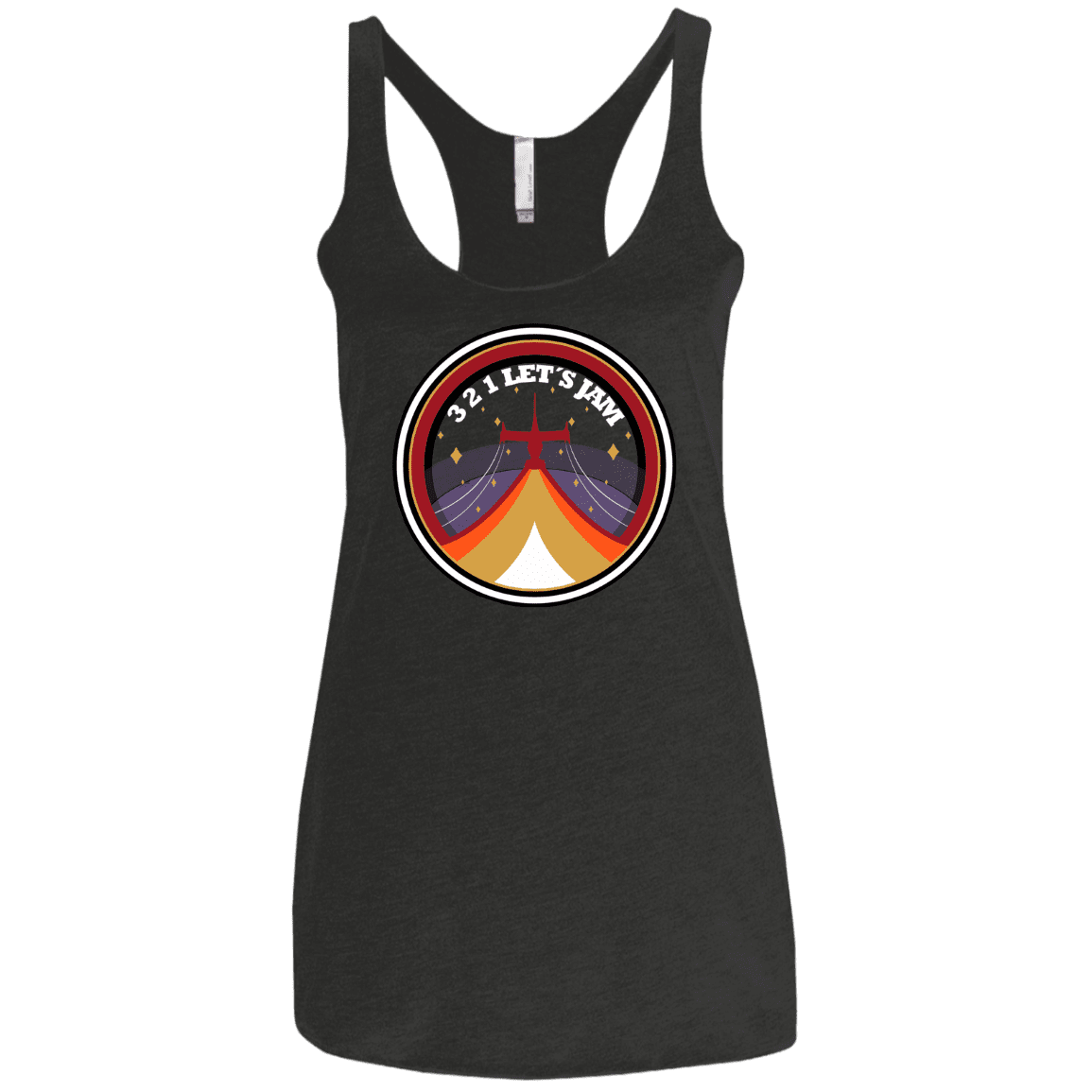 T-Shirts Vintage Black / X-Small 3 2 1 Lets Jam Women's Triblend Racerback Tank