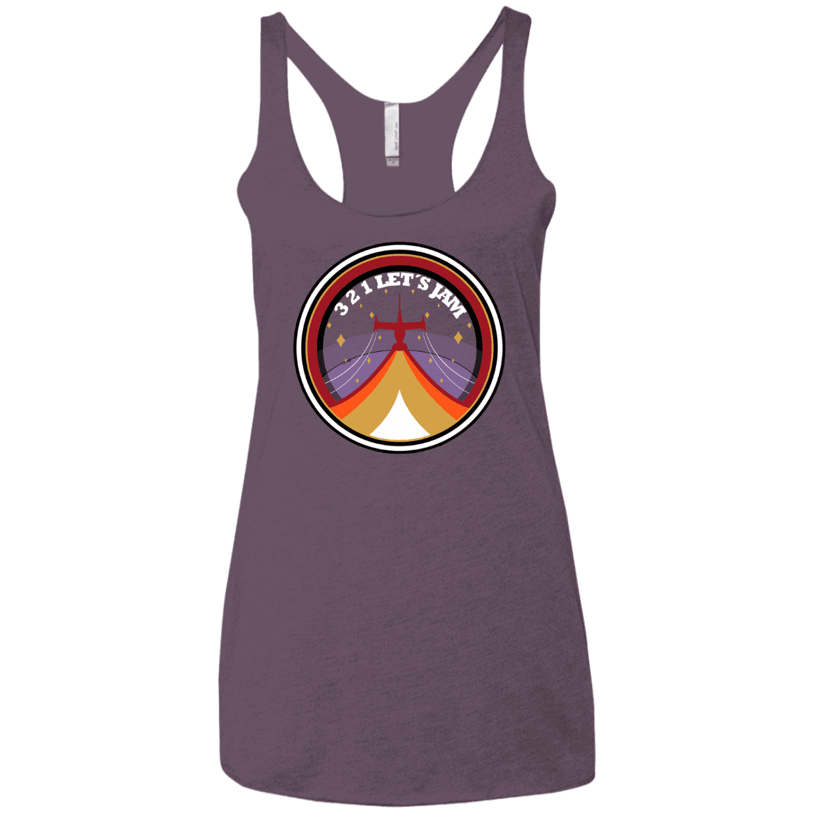 T-Shirts Vintage Purple / X-Small 3 2 1 Lets Jam Women's Triblend Racerback Tank