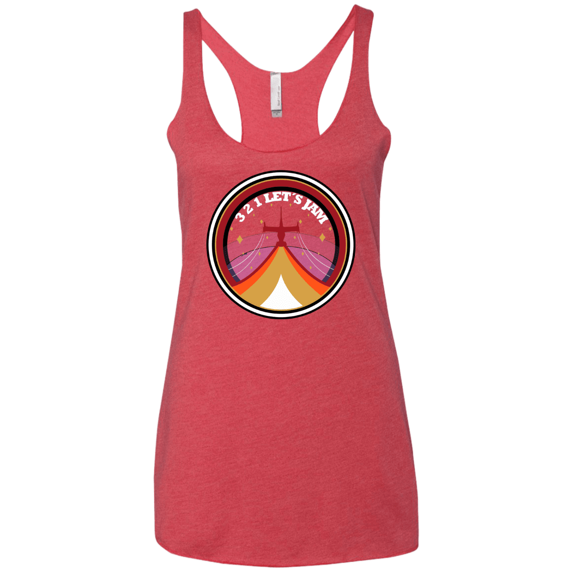 T-Shirts Vintage Red / X-Small 3 2 1 Lets Jam Women's Triblend Racerback Tank