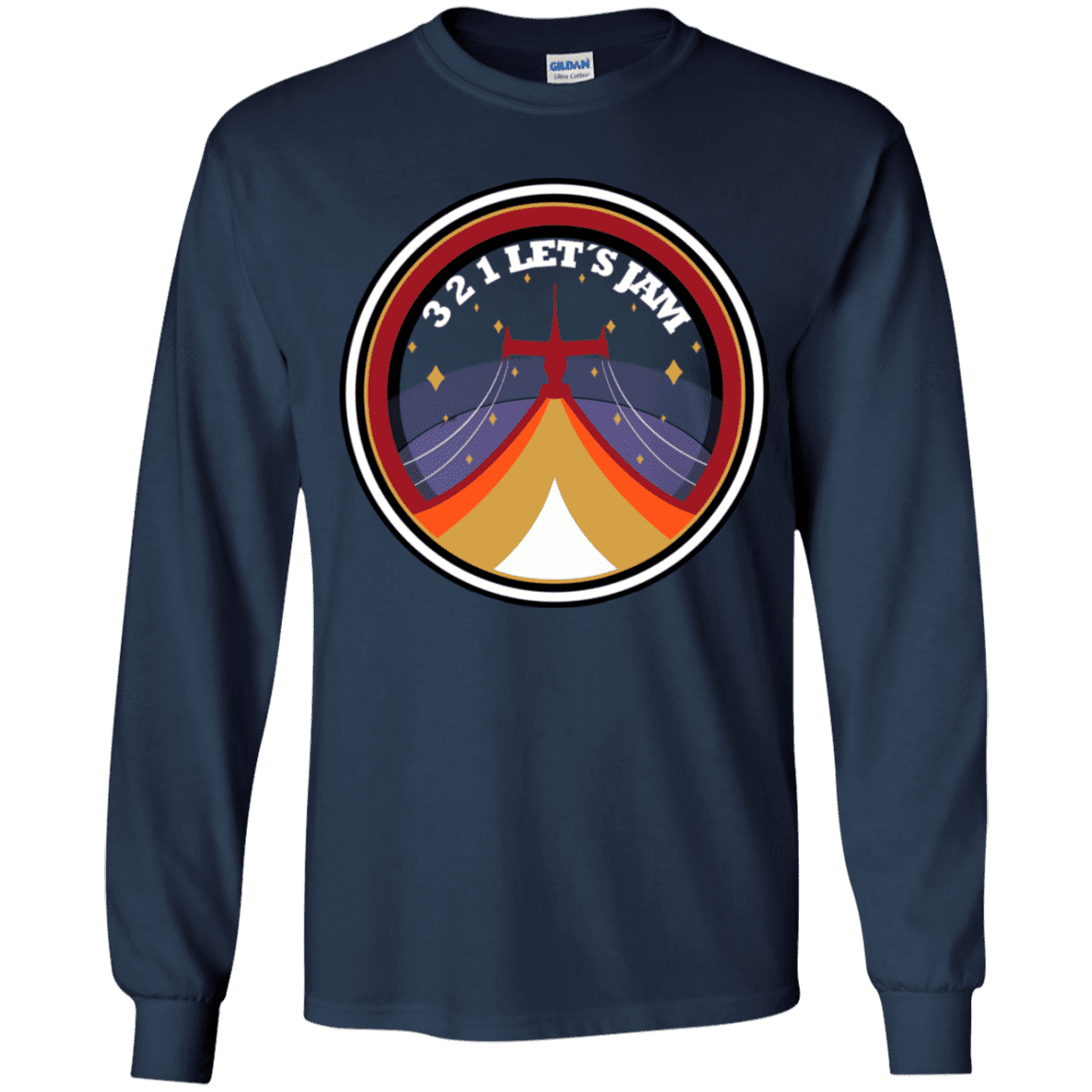 T-Shirts Navy / YS 3 2 1 Lets Jam Youth Long Sleeve T-Shirt