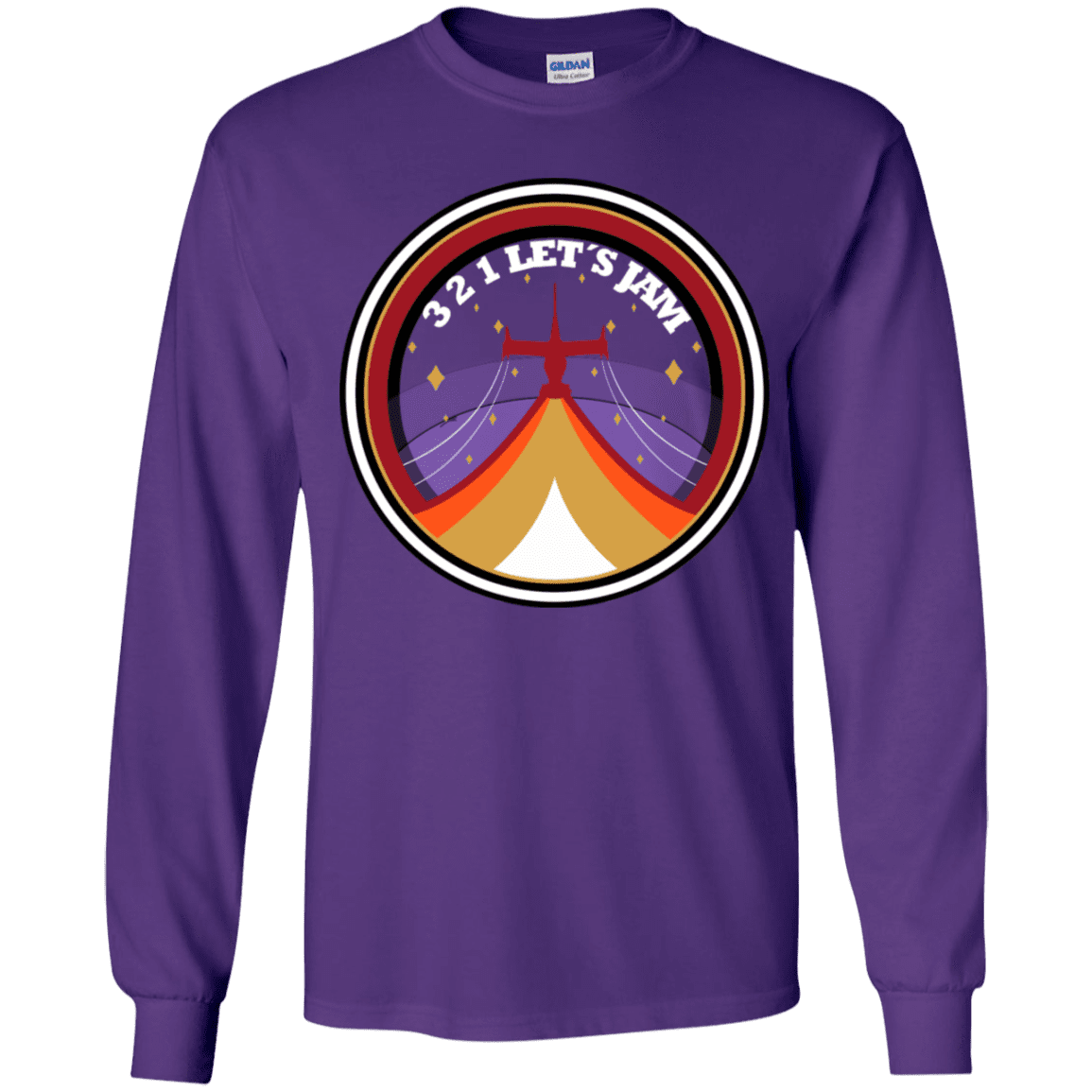 T-Shirts Purple / YS 3 2 1 Lets Jam Youth Long Sleeve T-Shirt
