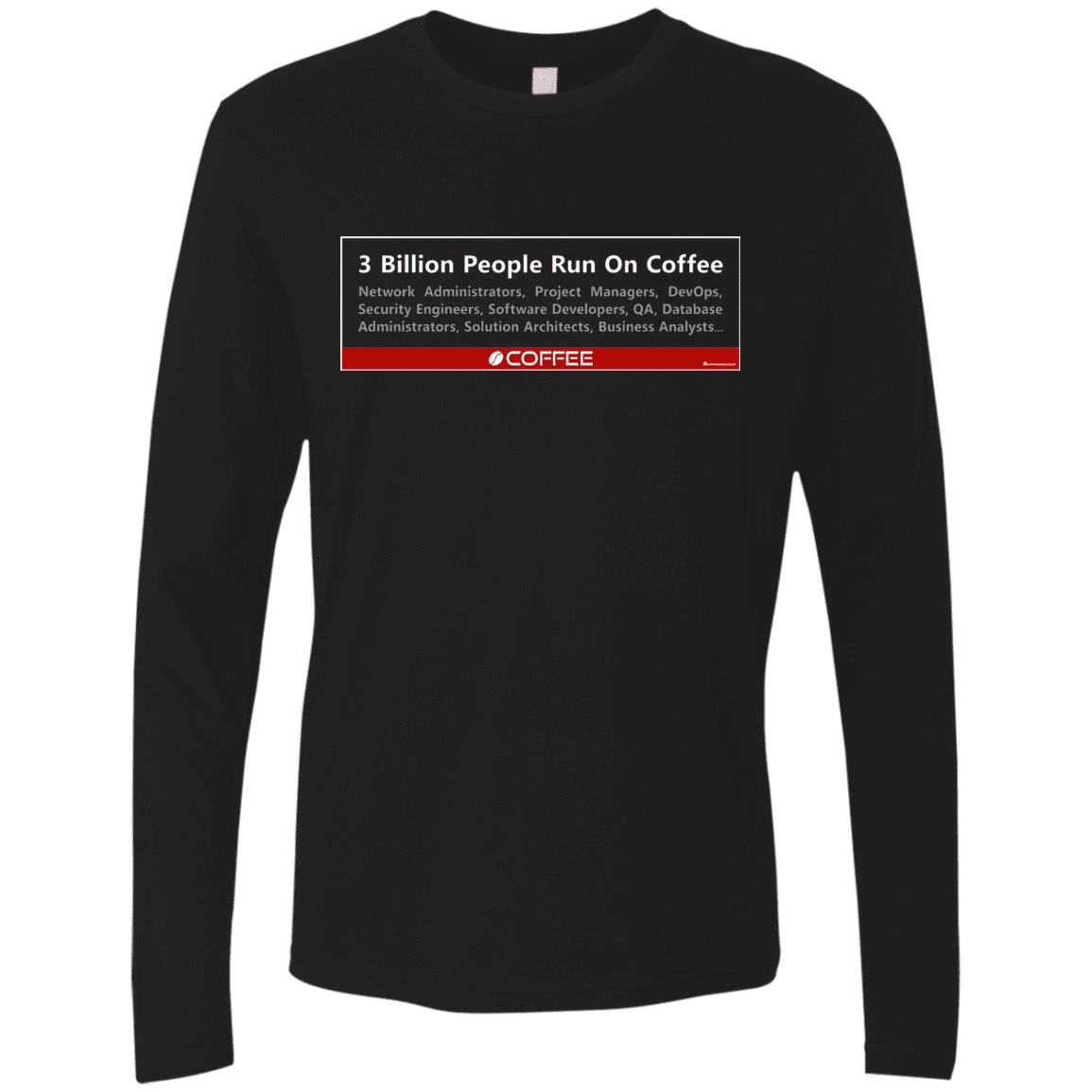 3 Billion People Run On Java Men's Premium Long Sleeve