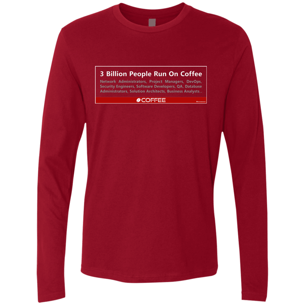 3 Billion People Run On Java Men's Premium Long Sleeve