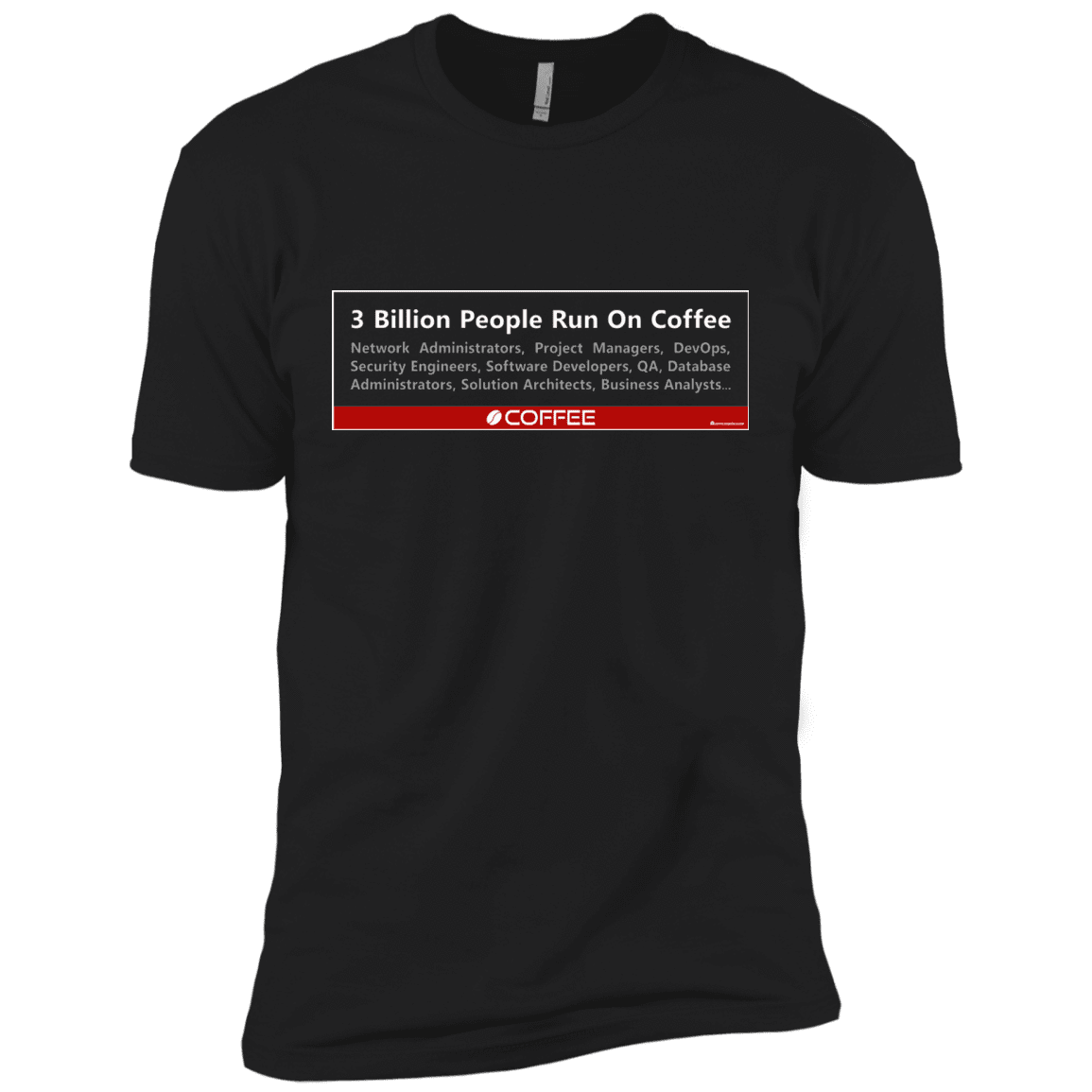 T-Shirts Black / X-Small 3 Billion People Run On Java Men's Premium T-Shirt