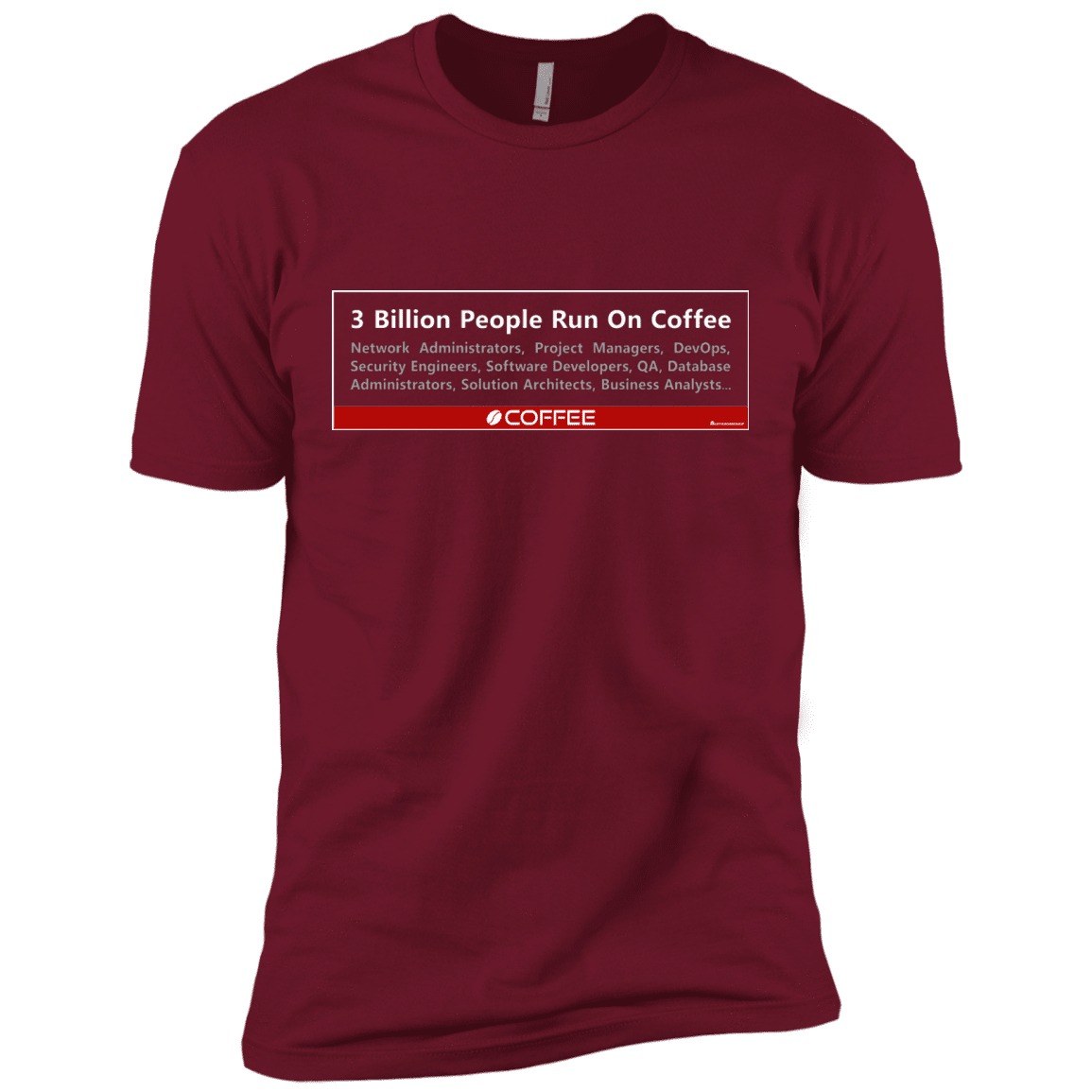 T-Shirts Cardinal / X-Small 3 Billion People Run On Java Men's Premium T-Shirt