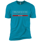T-Shirts Turquoise / X-Small 3 Billion People Run On Java Men's Premium T-Shirt