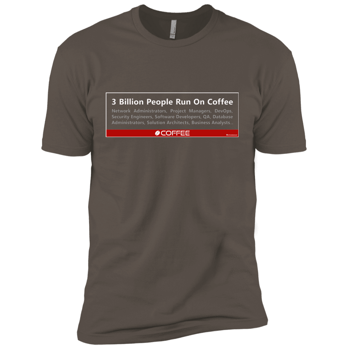T-Shirts Warm Grey / X-Small 3 Billion People Run On Java Men's Premium T-Shirt