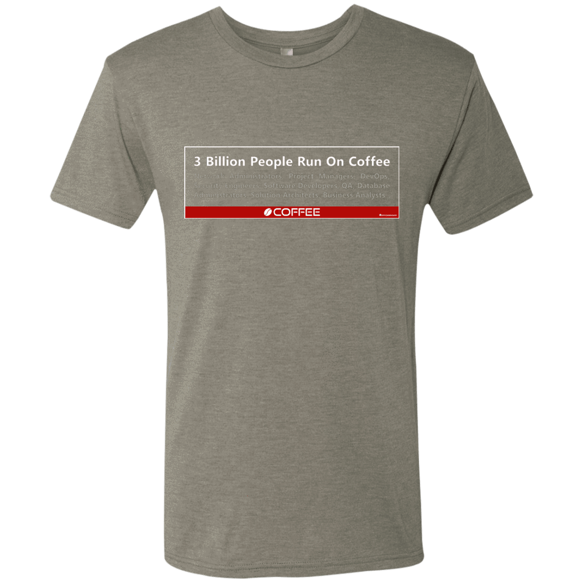 T-Shirts Venetian Grey / Small 3 Billion People Run On Java Men's Triblend T-Shirt