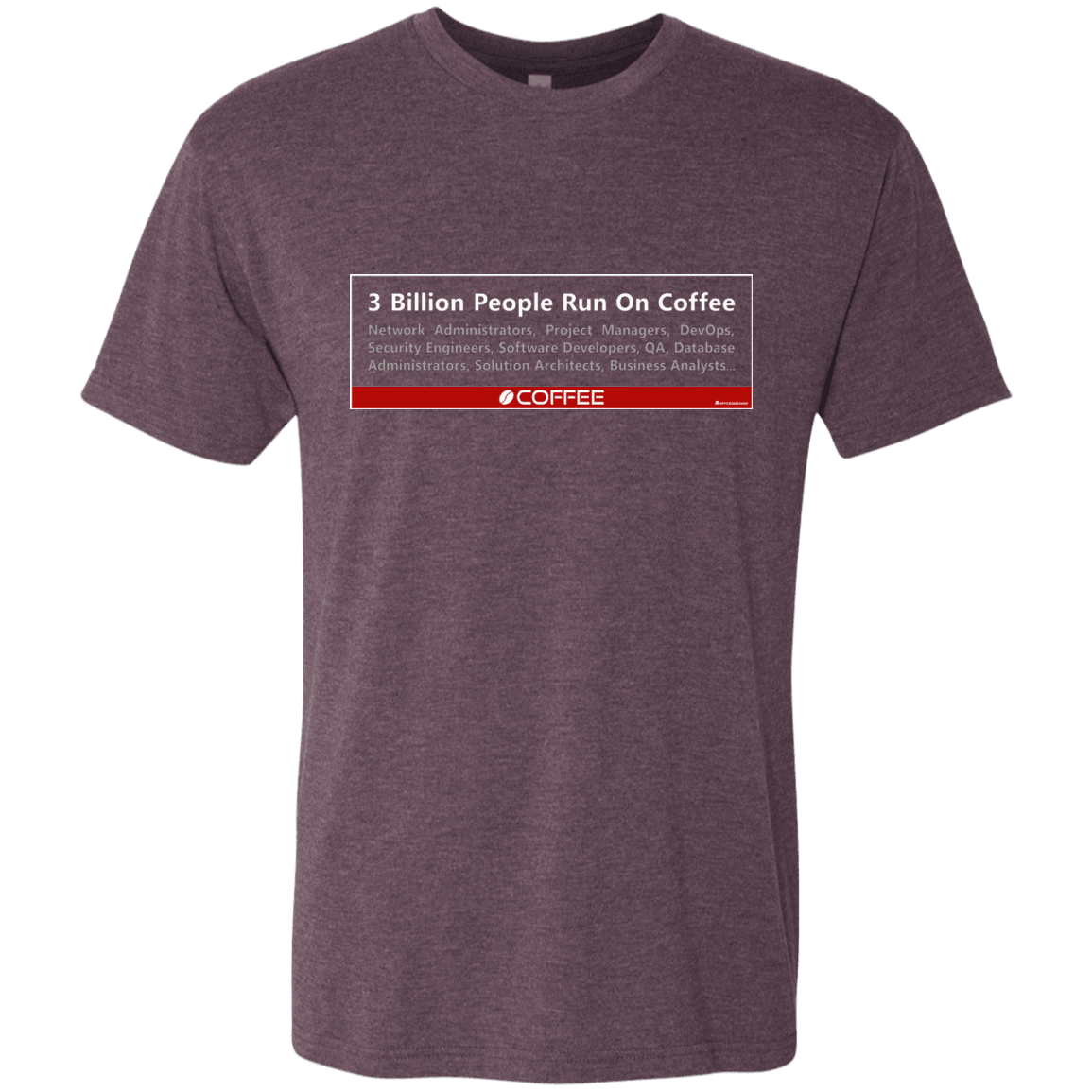 T-Shirts Vintage Purple / Small 3 Billion People Run On Java Men's Triblend T-Shirt