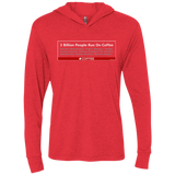 T-Shirts Vintage Red / X-Small 3 Billion People Run On Java Triblend Long Sleeve Hoodie Tee