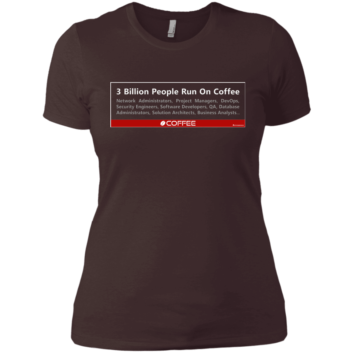 T-Shirts Dark Chocolate / X-Small 3 Billion People Run On Java Women's Premium T-Shirt