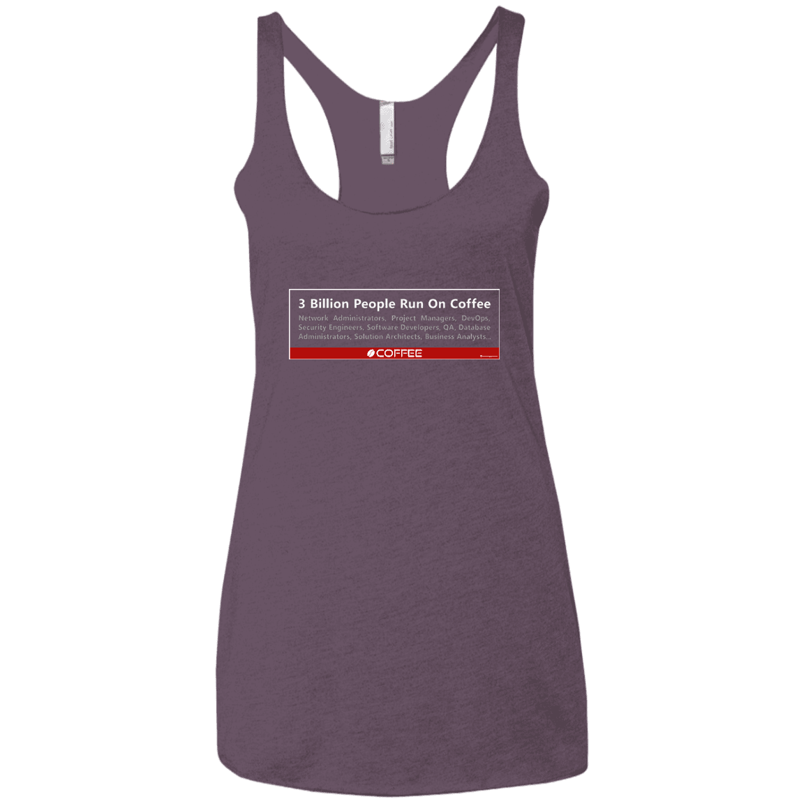 T-Shirts Vintage Purple / X-Small 3 Billion People Run On Java Women's Triblend Racerback Tank
