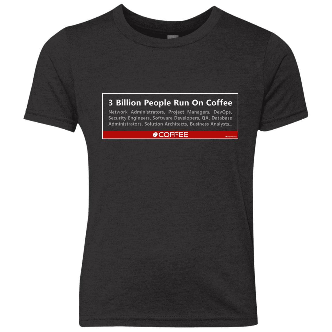 T-Shirts Vintage Black / YXS 3 Billion People Run On Java Youth Triblend T-Shirt