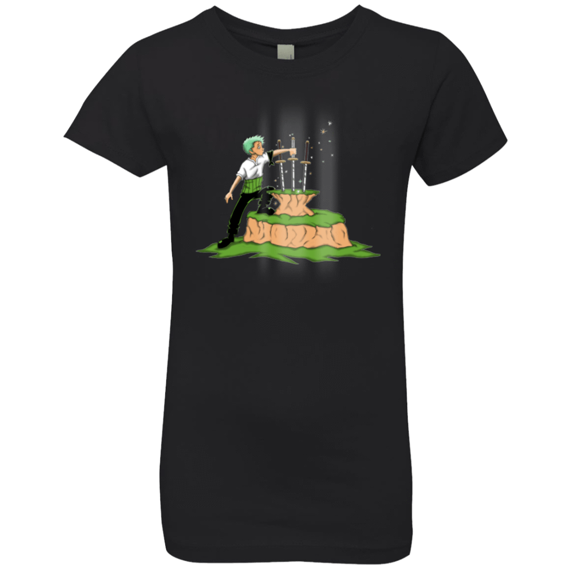 T-Shirts Black / YXS 3 Swords in the Stone Girls Premium T-Shirt