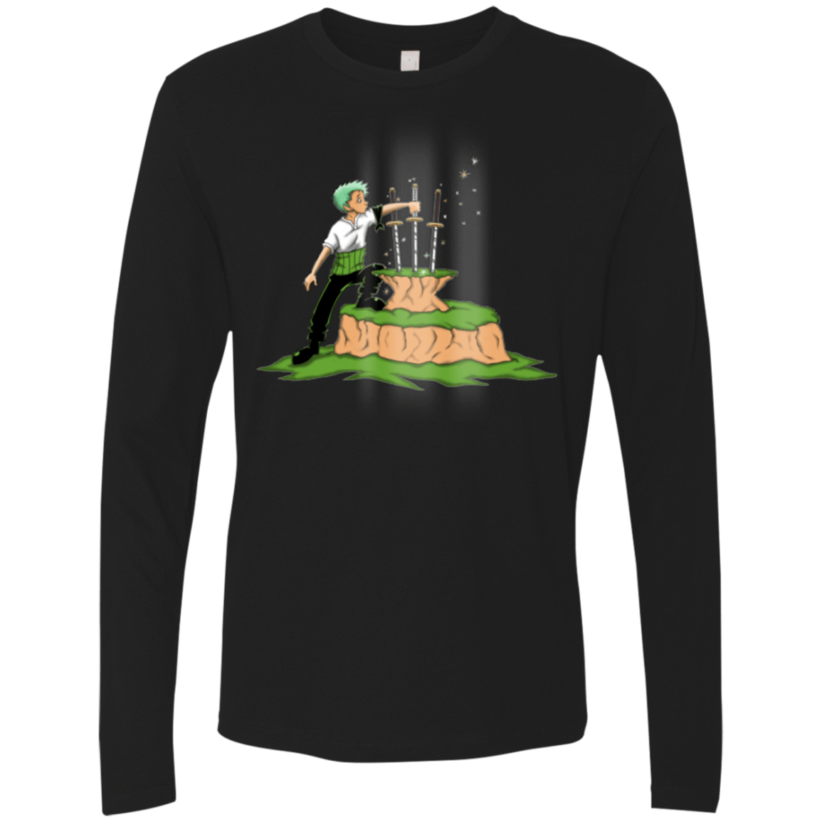 T-Shirts Black / Small 3 Swords in the Stone Men's Premium Long Sleeve