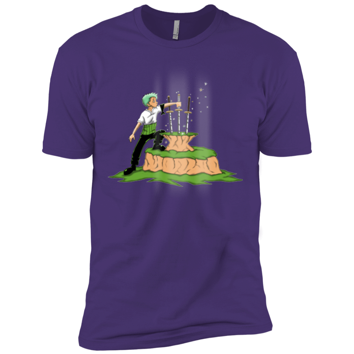 T-Shirts Purple / X-Small 3 Swords in the Stone Men's Premium T-Shirt