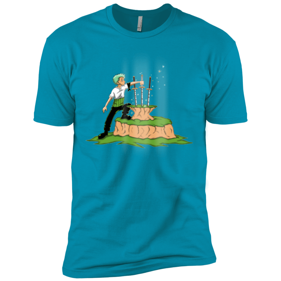 T-Shirts Turquoise / X-Small 3 Swords in the Stone Men's Premium T-Shirt