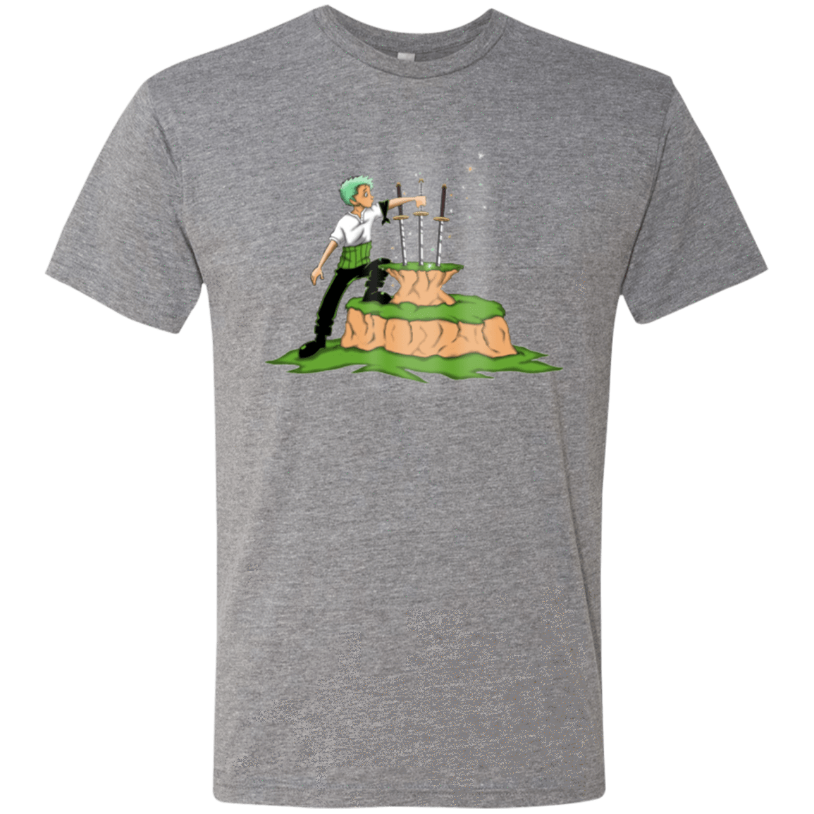 T-Shirts Premium Heather / Small 3 Swords in the Stone Men's Triblend T-Shirt