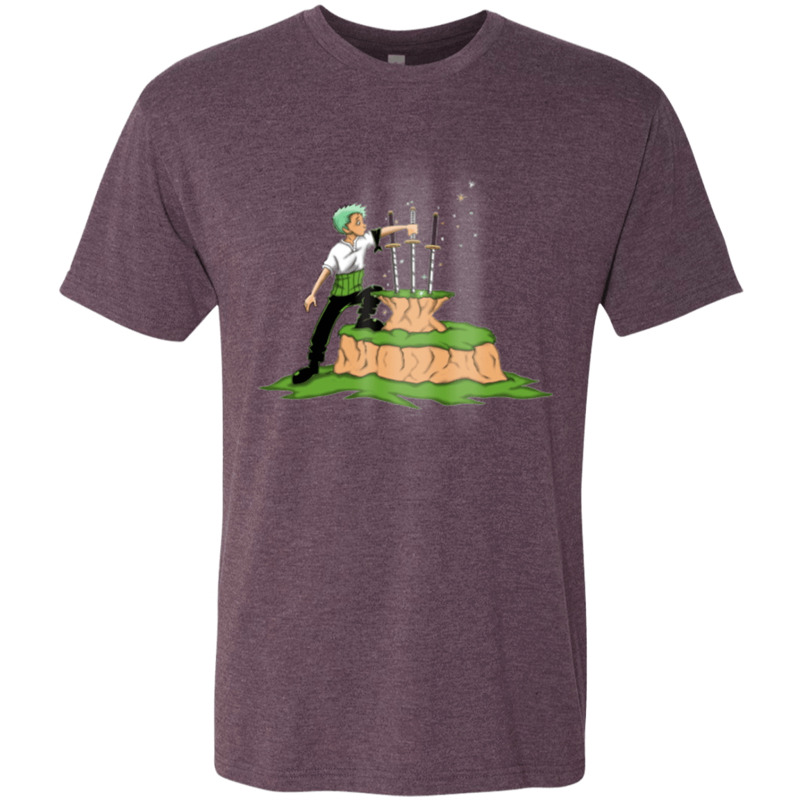 T-Shirts Vintage Purple / Small 3 Swords in the Stone Men's Triblend T-Shirt