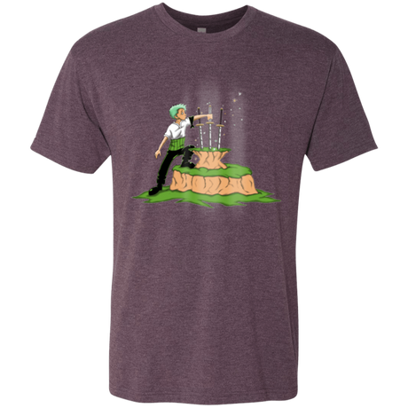 T-Shirts Vintage Purple / Small 3 Swords in the Stone Men's Triblend T-Shirt