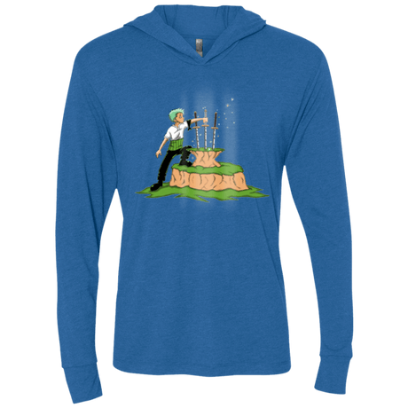 T-Shirts Vintage Royal / X-Small 3 Swords in the Stone Triblend Long Sleeve Hoodie Tee