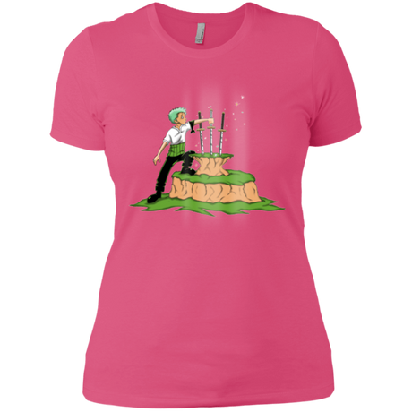 T-Shirts Hot Pink / X-Small 3 Swords in the Stone Women's Premium T-Shirt