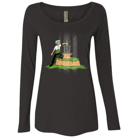 T-Shirts Vintage Black / Small 3 Swords in the Stone Women's Triblend Long Sleeve Shirt