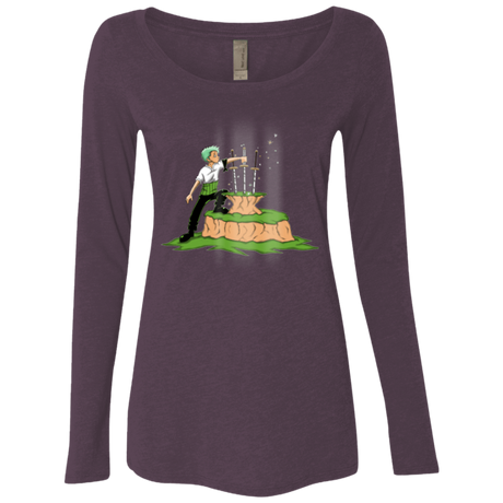 T-Shirts Vintage Purple / Small 3 Swords in the Stone Women's Triblend Long Sleeve Shirt
