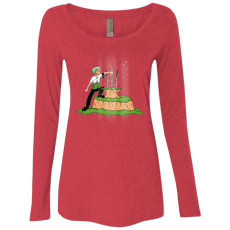 T-Shirts Vintage Red / Small 3 Swords in the Stone Women's Triblend Long Sleeve Shirt