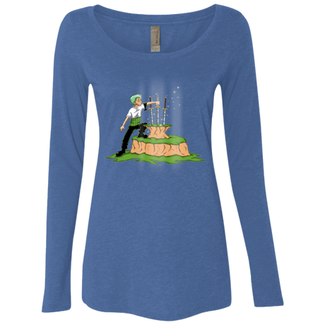 T-Shirts Vintage Royal / Small 3 Swords in the Stone Women's Triblend Long Sleeve Shirt