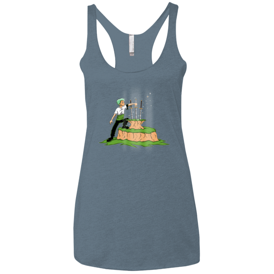 T-Shirts Indigo / X-Small 3 Swords in the Stone Women's Triblend Racerback Tank